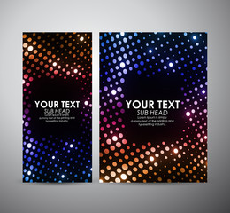 Brochure business design template or roll up. Abstract colorful Circle