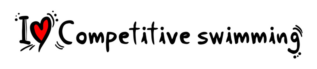 Fototapeta premium Competitive swimming love