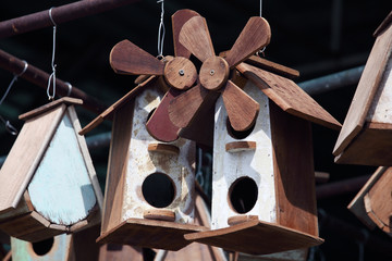windmill wooden bird house