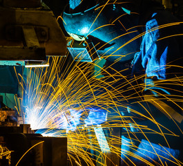 welding Industrial automotive part in factory