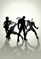 Superheroes Teams Up © rudall30