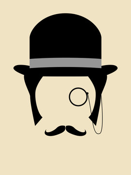 Gentleman Wearing Bowler Hat