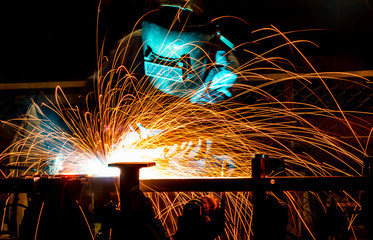 welder Industrial automotive part in factory