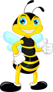 bee cartoon thumb up
