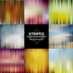 Abstract Stripes Spectrum Vector Set Backgrounds