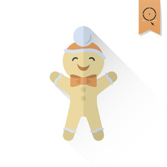 Gingerbread Man. Retro Color