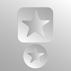 Иконка для интернета, Вдавленный и выпуклый стиль. Круглая и прямоугольная кнопка