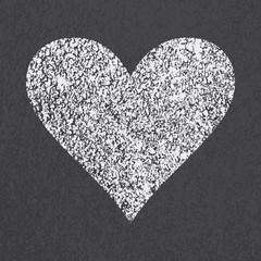 Asphalt road heart symbol