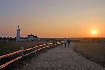 Fototapeta na wymiar Race Point Light is a historic lighthouse on Cape Cod, Massachusetts..