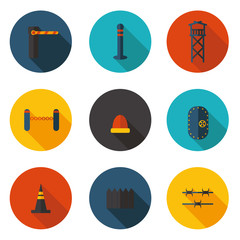 flat icons methods of protection 