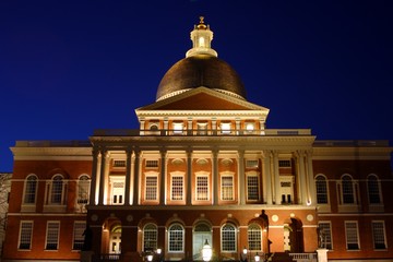 Fototapeta na wymiar Massachusetts State House, Boston..