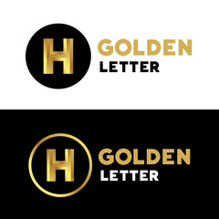 Letter H logo icon design template elements