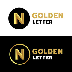 Letter N logo icon design template elements