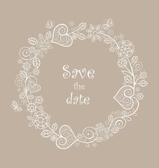 Beautiful lacy floral frame