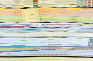 seamless texture of book pages, colorful background.