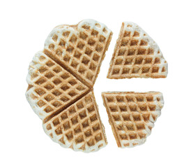 Isolated homemade waffles