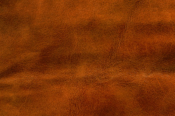 Orange leather texture, abstract background