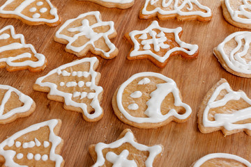 Christmas Drawing glaze pattern festive gingerbread.