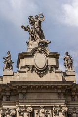 Fototapeta na wymiar Architectural details of Grand Palais des Champs-Elysees. Paris.