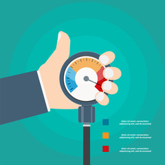 High blood pressure concept vector