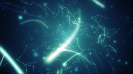 glowing particles abstract background