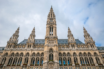 Naklejka premium City Hall (Rathaus) in Vienna, Austria