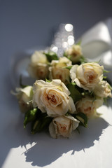 Fresh tea roses bouquet