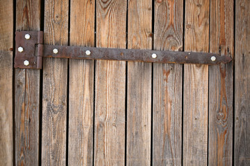 Butt on old wooden gate