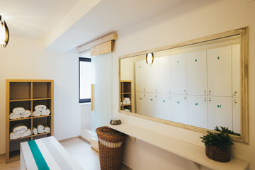 Beautiful and modern locker room
