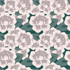 Seamless decorative pattern with flowers