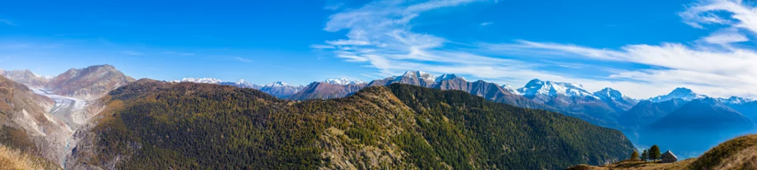 Fotobehang Panorama view of the alps from Belalp © Peter Stein