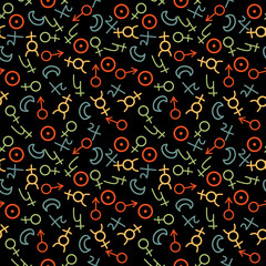 Seamless astrology pattern