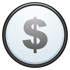 Dollar sign button illustration