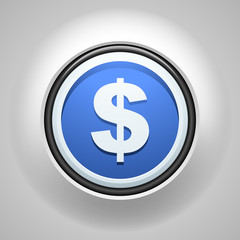 Fototapeta premium Dollar sign button illustration