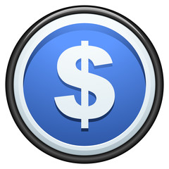 Dollar sign button illustration