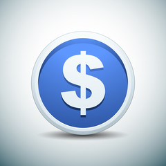 Dollar sign button illustration