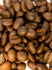 Closeup on Roasted Coffee Beans