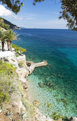 Naklejka premium Paradise beach near Dubrovnik town, Dalmatia, Croatia