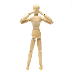 叫ぶポーズする人形