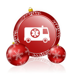 ambulance christmas icon © Alex White