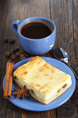 Coffee with cheesecake