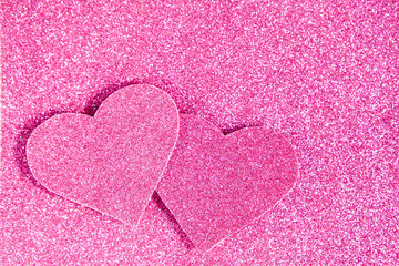 Pink glitter shiny abstract valentine's day background