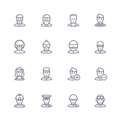 People personality and profession icons
