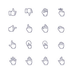 Gesture icons