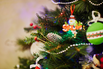 near the christmas tree