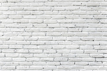 White brick wall, abstract texture for background.