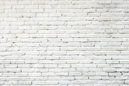 White brick wall texture, abstract background