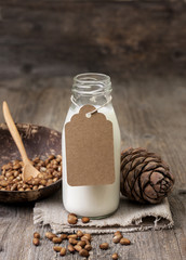 cedar milk in a bottle