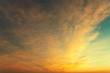 Obraz premium sunset sky with multicolor clouds