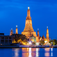 Wat arun in twilight time, Bangkok, Thailand.